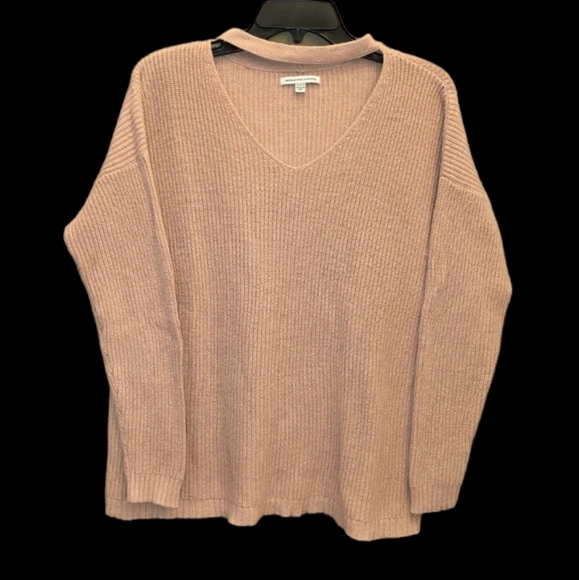 American Eagle Outfitters Large choker neck cutout wool blend pink - Picture 11 of 11